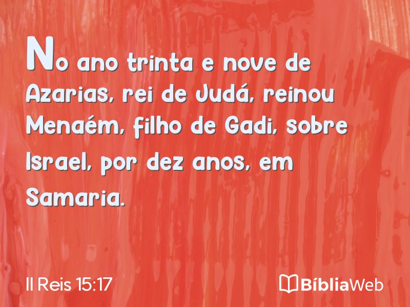 II Reis 15:17 em imagem para compartilhar