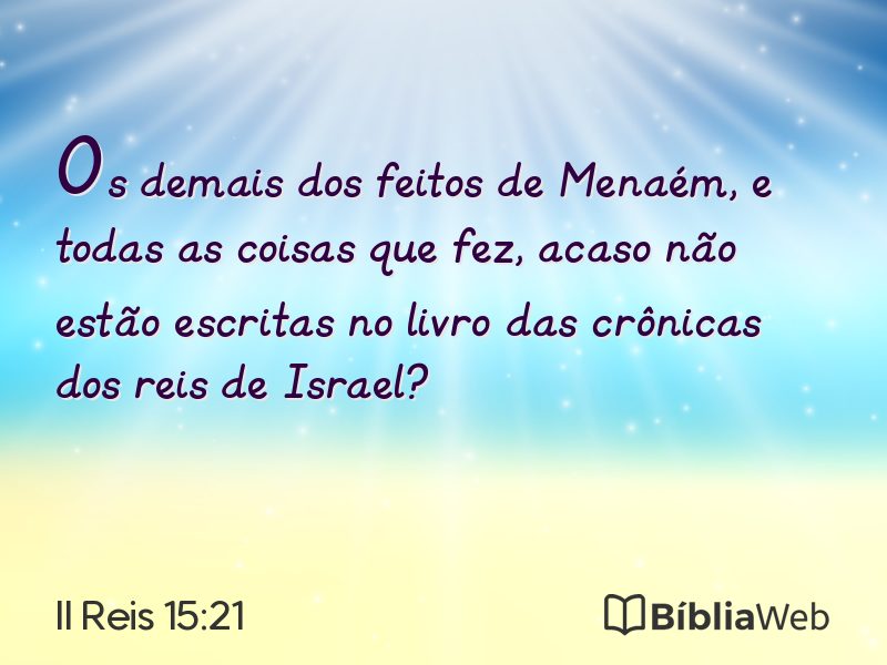II Reis 15:21 em imagem para compartilhar