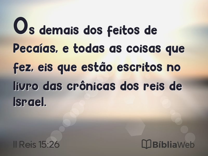 II Reis 15:26 em imagem para compartilhar