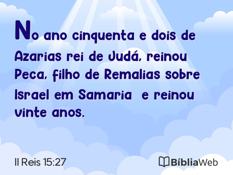 II Reis 15:27 em imagem para compartilhar