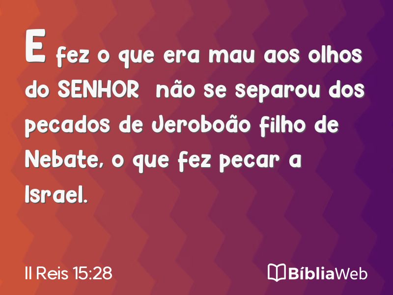 II Reis 15:28 em imagem para compartilhar