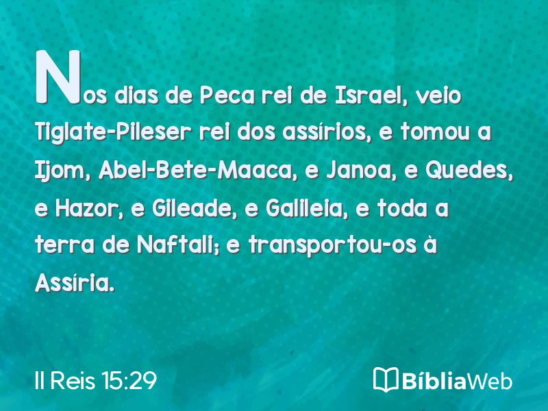 II Reis 15:29 em imagem para compartilhar