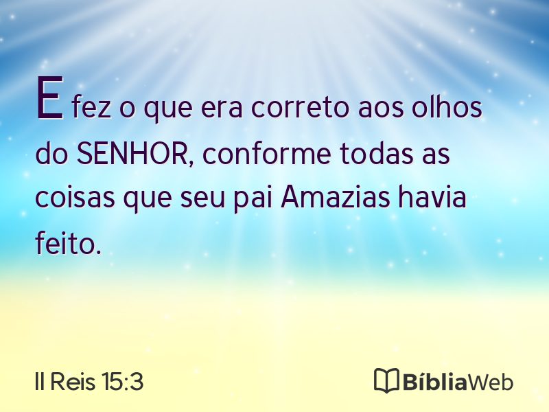 II Reis 15:3 em imagem para compartilhar