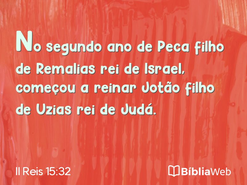 II Reis 15:32 em imagem para compartilhar
