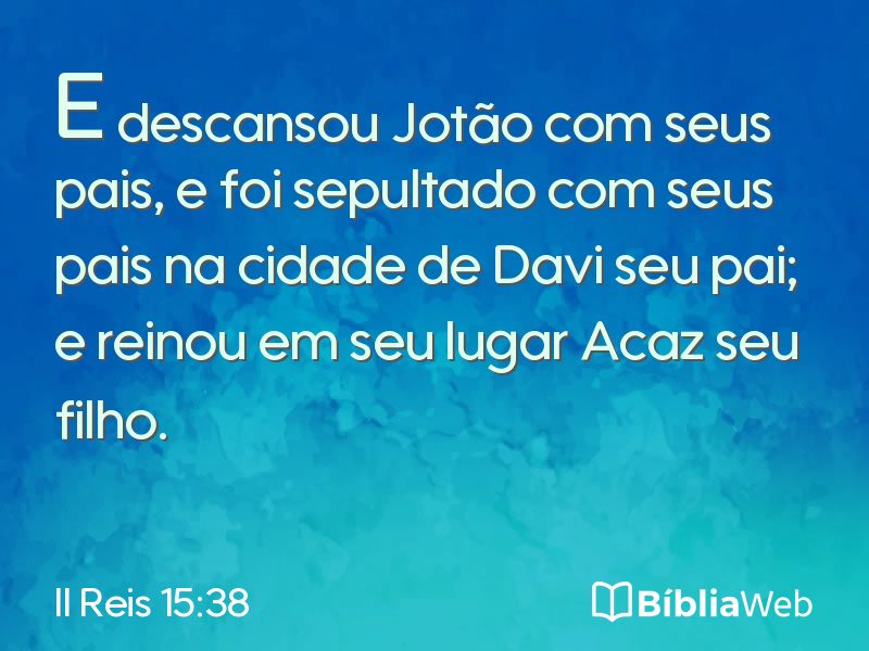 II Reis 15:38 em imagem para compartilhar
