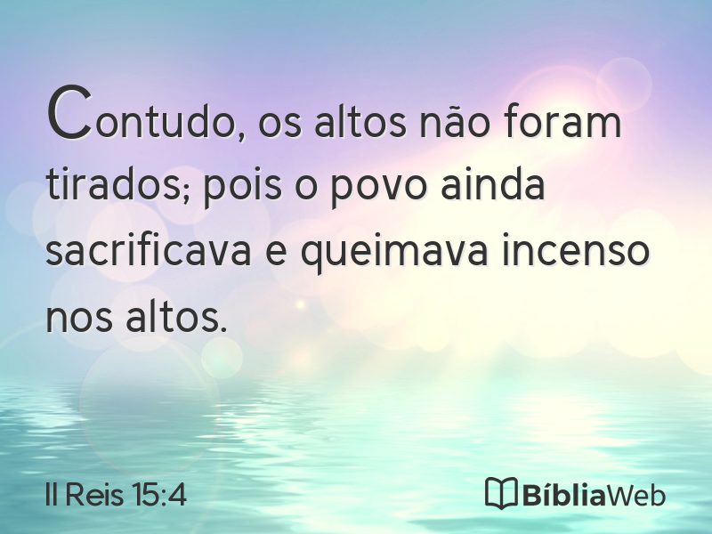 II Reis 15:4 em imagem para compartilhar