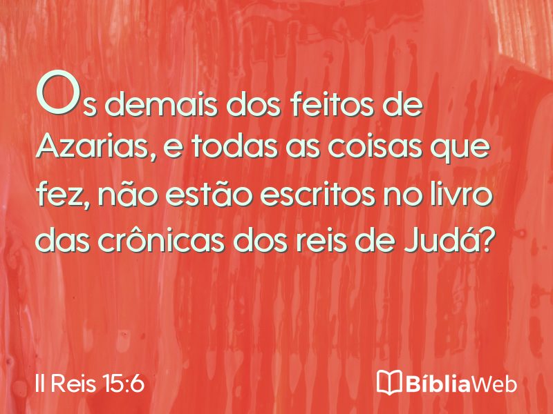 II Reis 15:6 em imagem para compartilhar