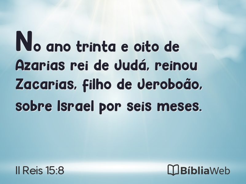 II Reis 15:8 em imagem para compartilhar