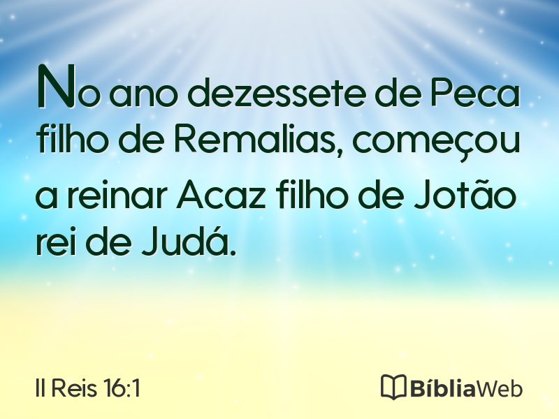 II Reis 16:1 em imagem para compartilhar