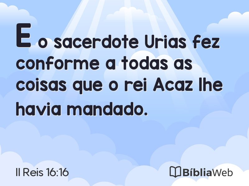II Reis 16:16 em imagem para compartilhar
