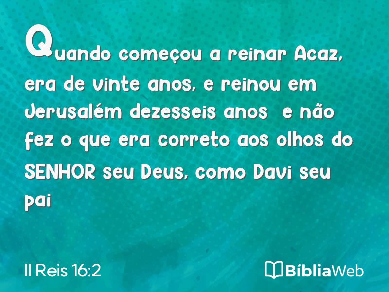 II Reis 16:2 em imagem para compartilhar