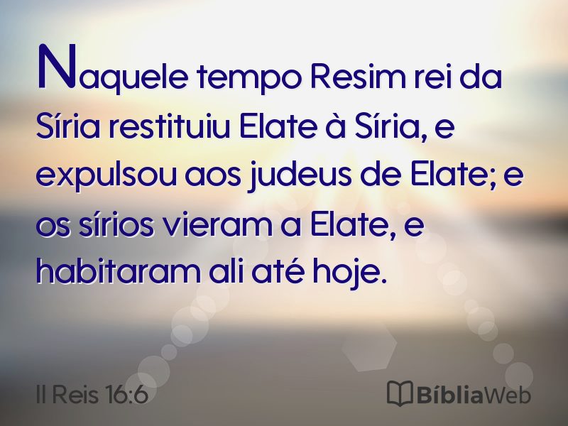 II Reis 16:6 em imagem para compartilhar
