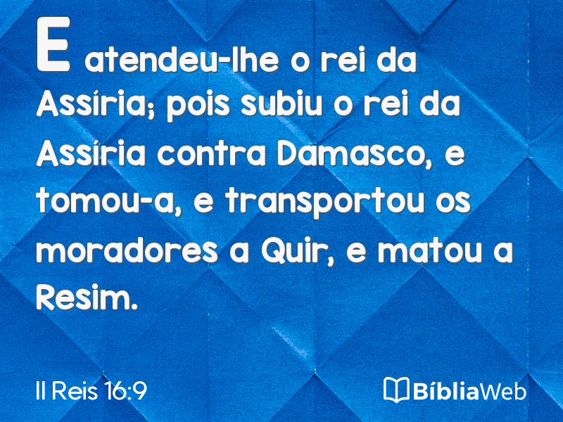 II Reis 16:9 em imagem para compartilhar