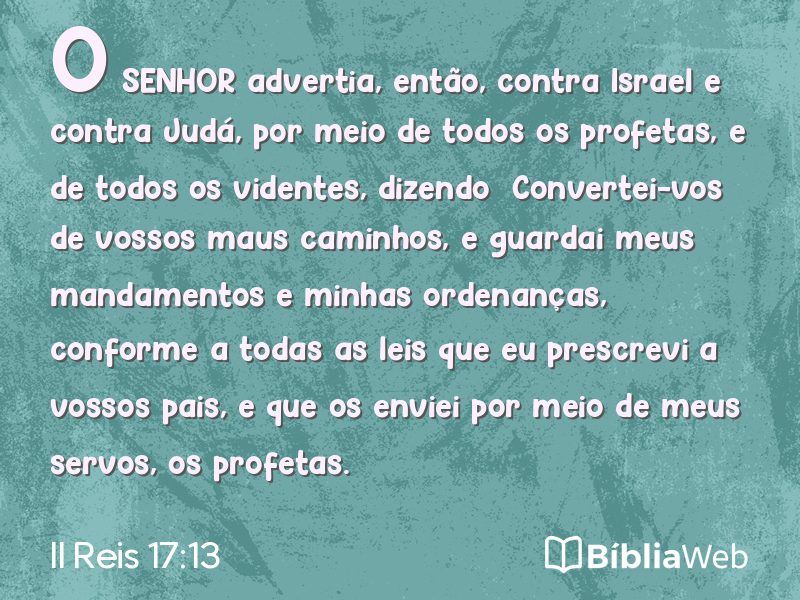 II Reis 17:13 em imagem para compartilhar
