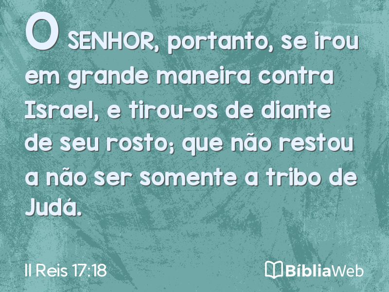 II Reis 17:18 em imagem para compartilhar