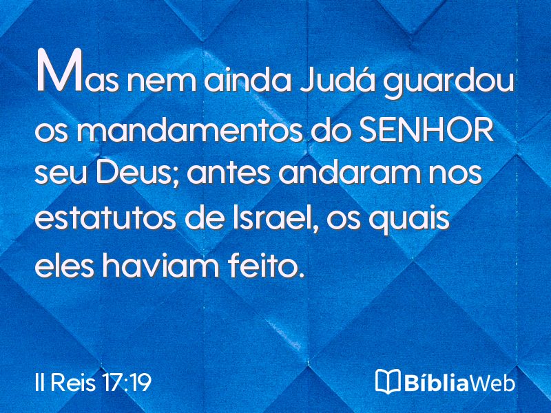 II Reis 17:19 em imagem para compartilhar