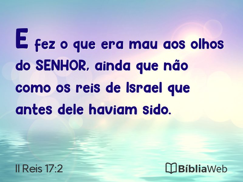 II Reis 17:2 em imagem para compartilhar