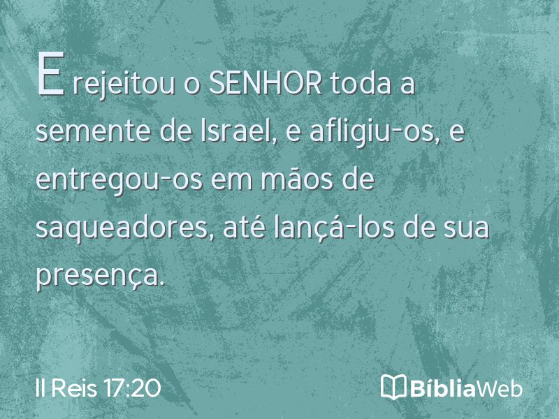 II Reis 17:20 em imagem para compartilhar