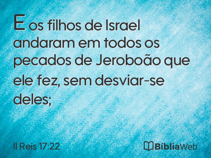 II Reis 17:22 em imagem para compartilhar
