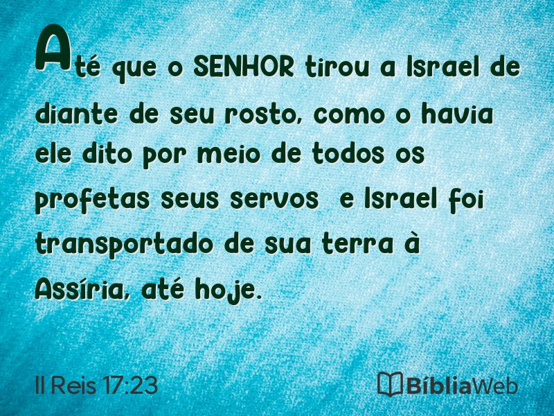 II Reis 17:23 em imagem para compartilhar