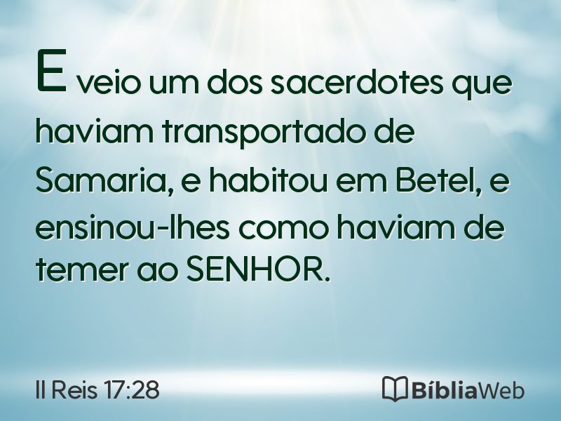 II Reis 17:28 em imagem para compartilhar