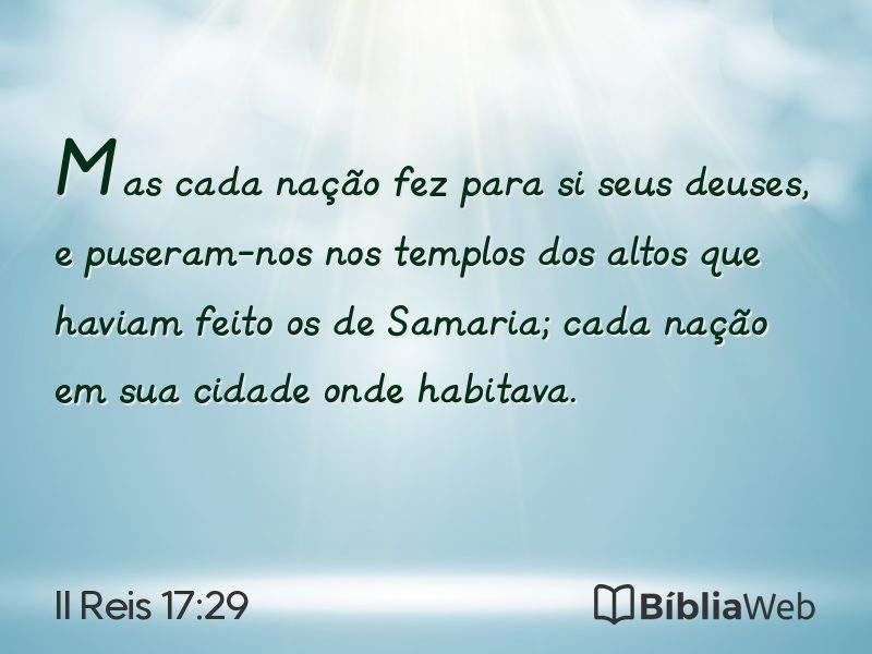 II Reis 17:29 em imagem para compartilhar