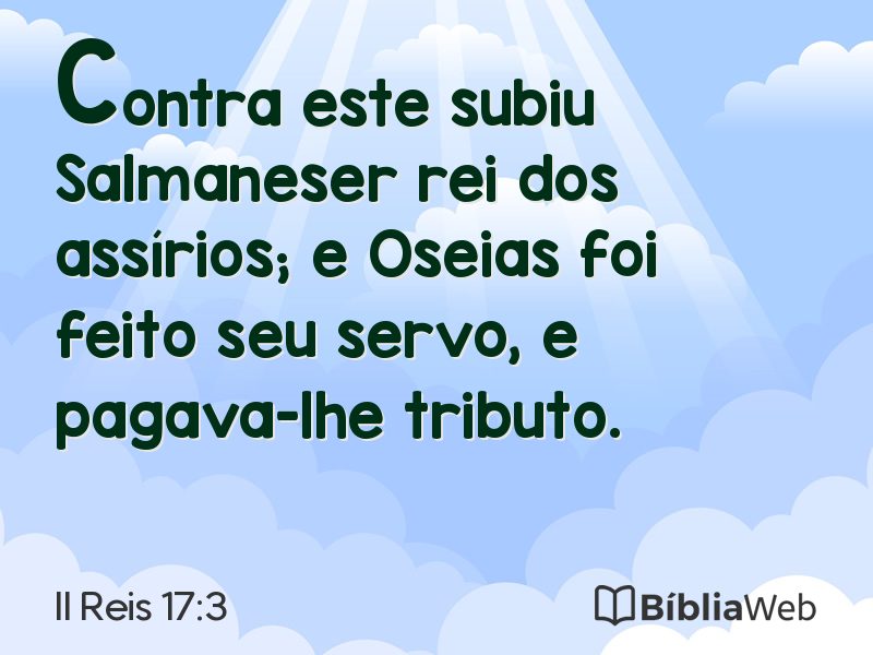 II Reis 17:3 em imagem para compartilhar