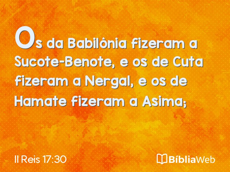 II Reis 17:30 em imagem para compartilhar