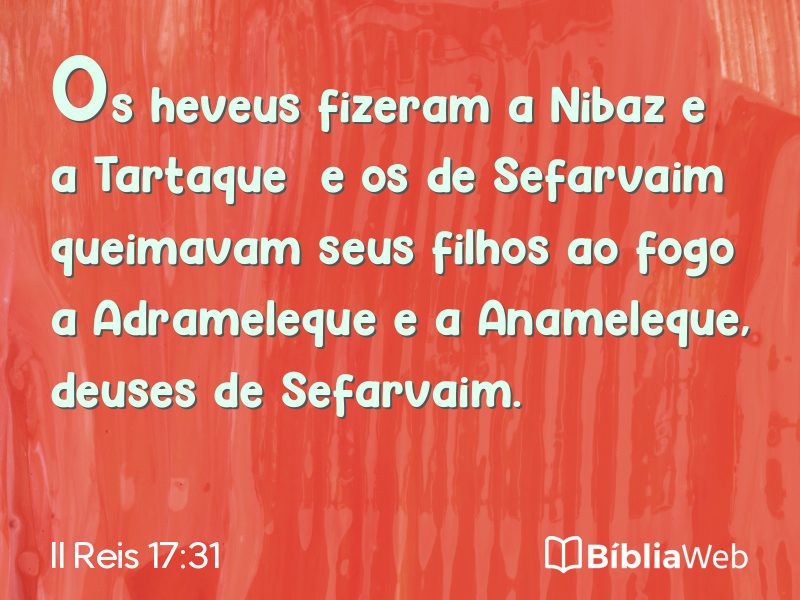 II Reis 17:31 em imagem para compartilhar