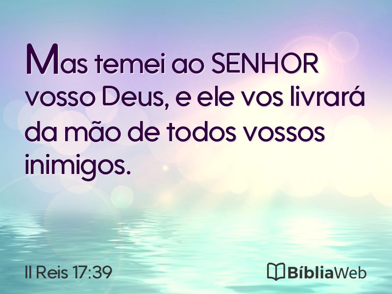 II Reis 17:39 em imagem para compartilhar