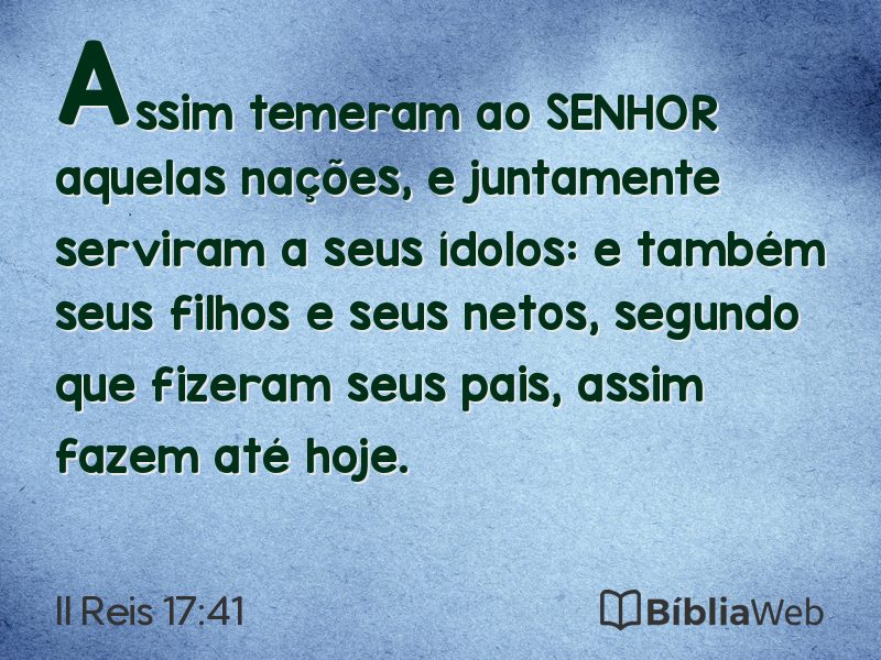II Reis 17:41 em imagem para compartilhar