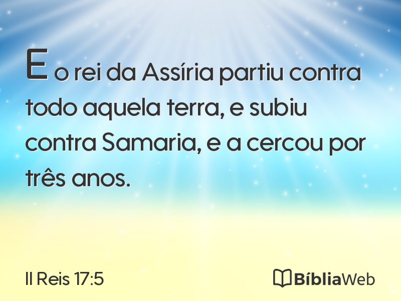 II Reis 17:5 em imagem para compartilhar