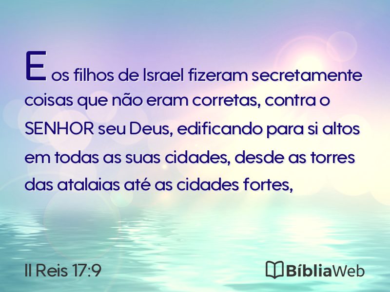 II Reis 17:9 em imagem para compartilhar