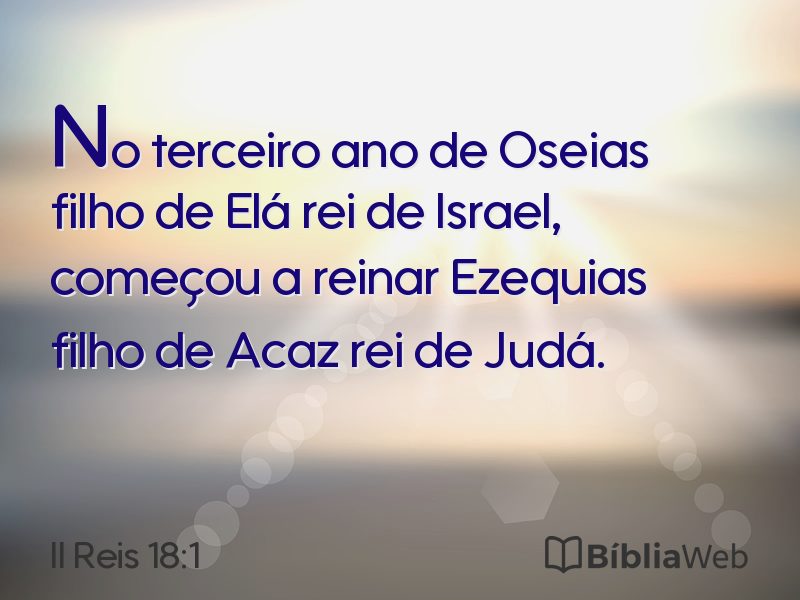 II Reis 18:1 em imagem para compartilhar