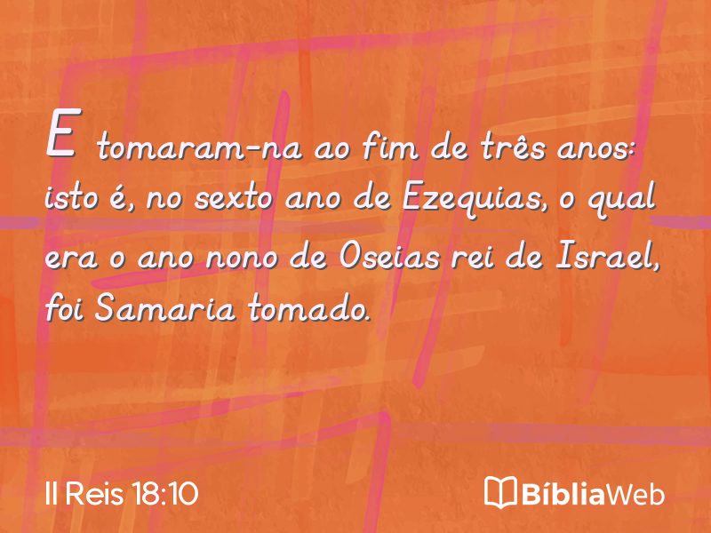 II Reis 18:10 em imagem para compartilhar