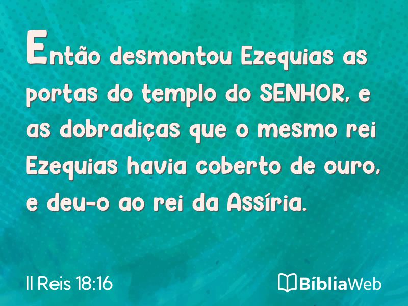 II Reis 18:16 em imagem para compartilhar
