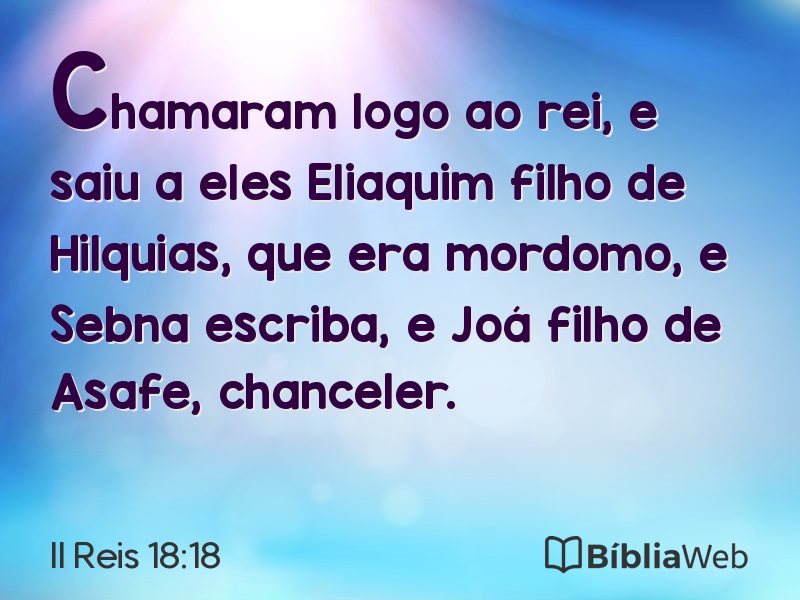 II Reis 18:18 em imagem para compartilhar