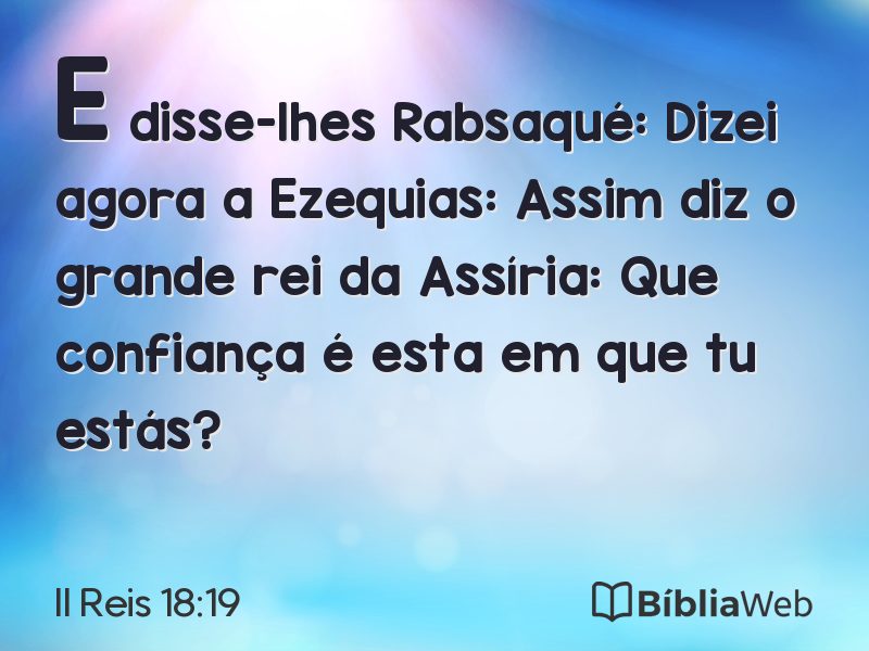 II Reis 18:19 em imagem para compartilhar