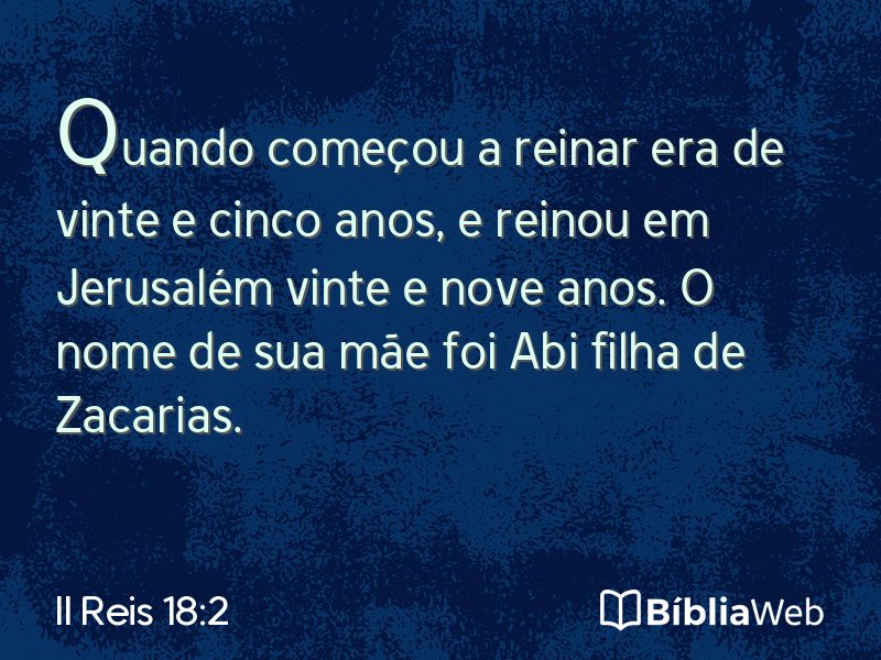 II Reis 18:2 em imagem para compartilhar