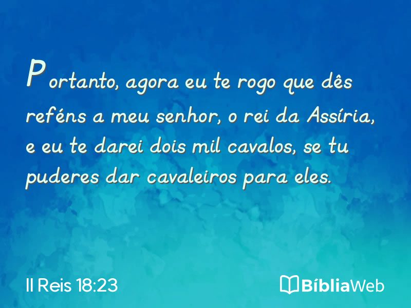 II Reis 18:23 em imagem para compartilhar