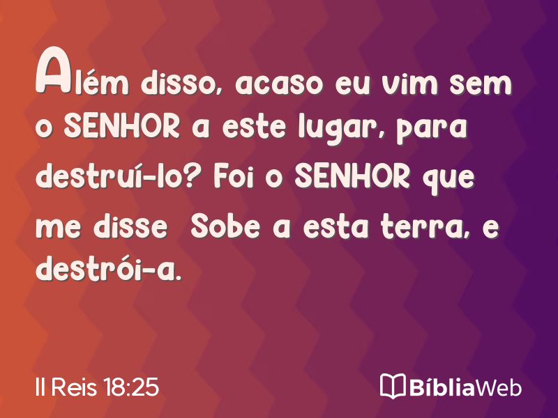 II Reis 18:25 em imagem para compartilhar