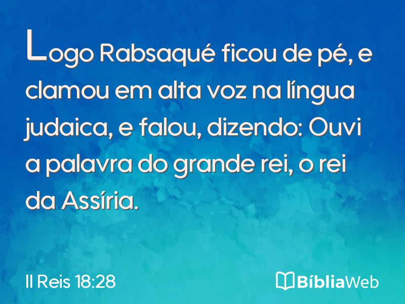 II Reis 18:28 em imagem para compartilhar