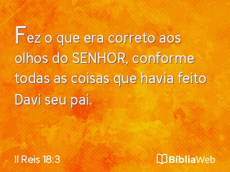 II Reis 18:3 em imagem para compartilhar