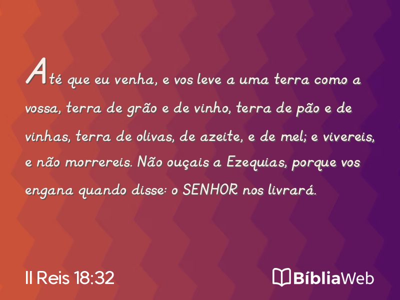 II Reis 18:32 em imagem para compartilhar