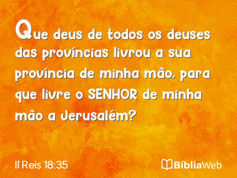 II Reis 18:35 em imagem para compartilhar