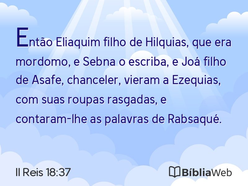 II Reis 18:37 em imagem para compartilhar