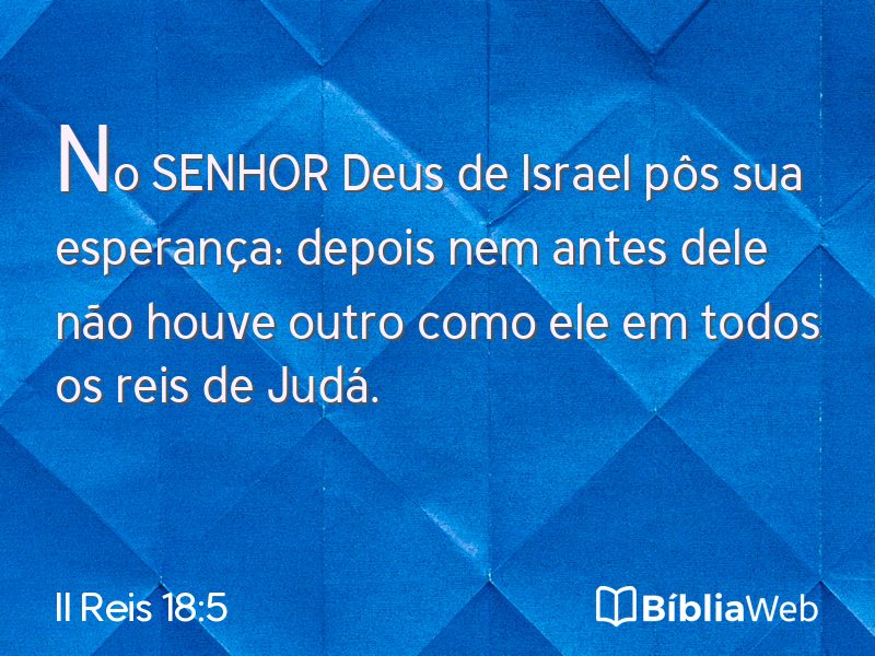 II Reis 18:5 em imagem para compartilhar