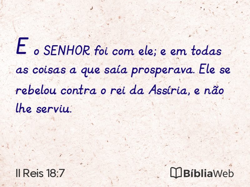 II Reis 18:7 em imagem para compartilhar