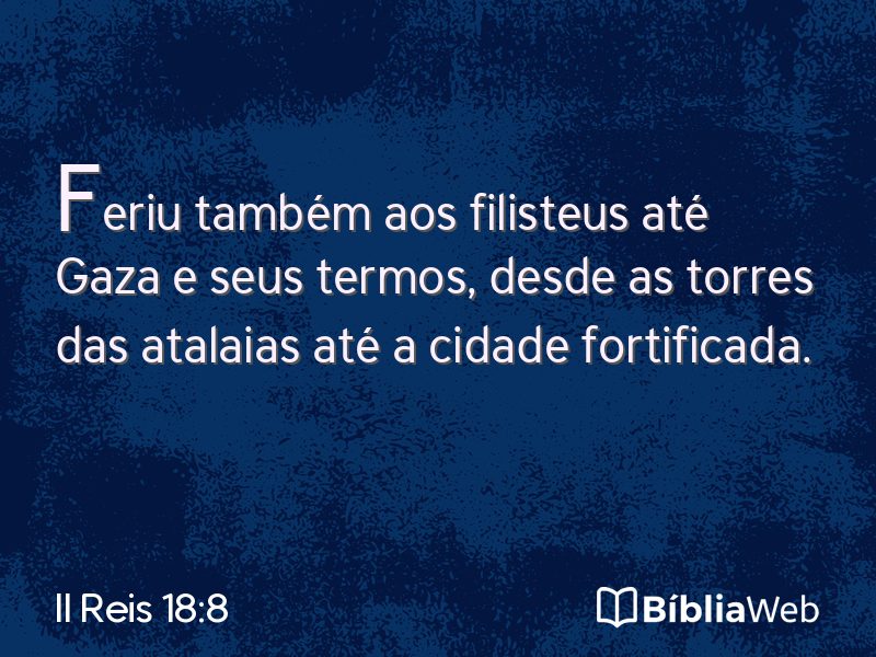 II Reis 18:8 em imagem para compartilhar
