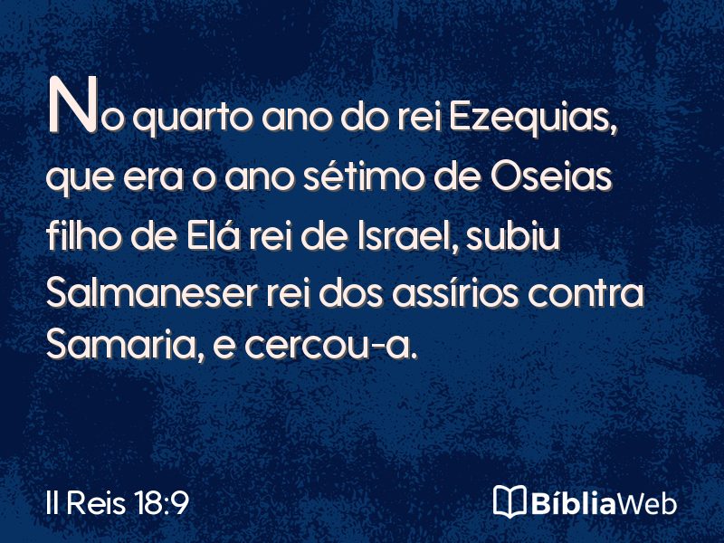 II Reis 18:9 em imagem para compartilhar